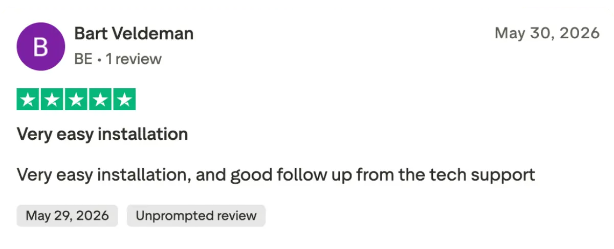 Trustpilot verified customer testimonial on comprehensive sports and VOD