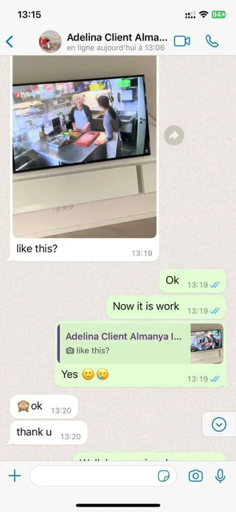 Customer WhatsApp message renewing 12 month IPTV subscription package